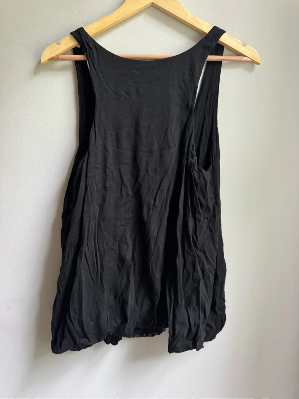 J. Crew Black Sequin Front Scoop Tank Top